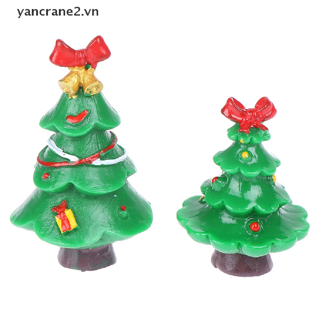 Mô Hình Cây Thông Giáng Sinh Mini Bằng Nhựa resin Trang Trí Thủ Công