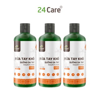 Combo 3 nước rửa tay khô tinh dầu Cam 24Care 100ML– không cần rửa lại với nước, diệt khuẩn 99,9%