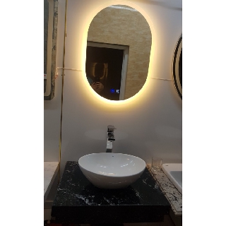 Chậu lavabo đặt bàn kiểu dáng elip nhỏ gọn TA4033 hình thực tế