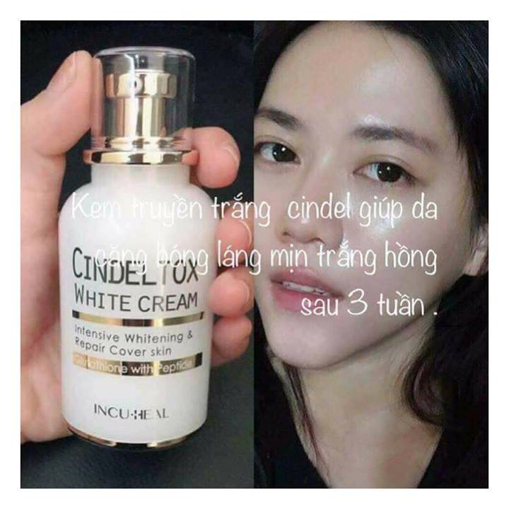 Bộ Đôi Huyết Thanh &amp; Kem Dưỡng Trắng Da Glutathione Cindel Tox