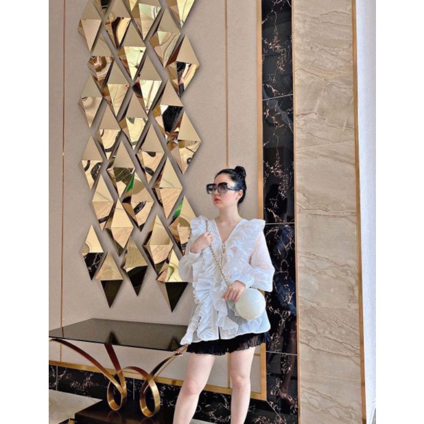 Sơ mi voan tơ bèo tiểu thư