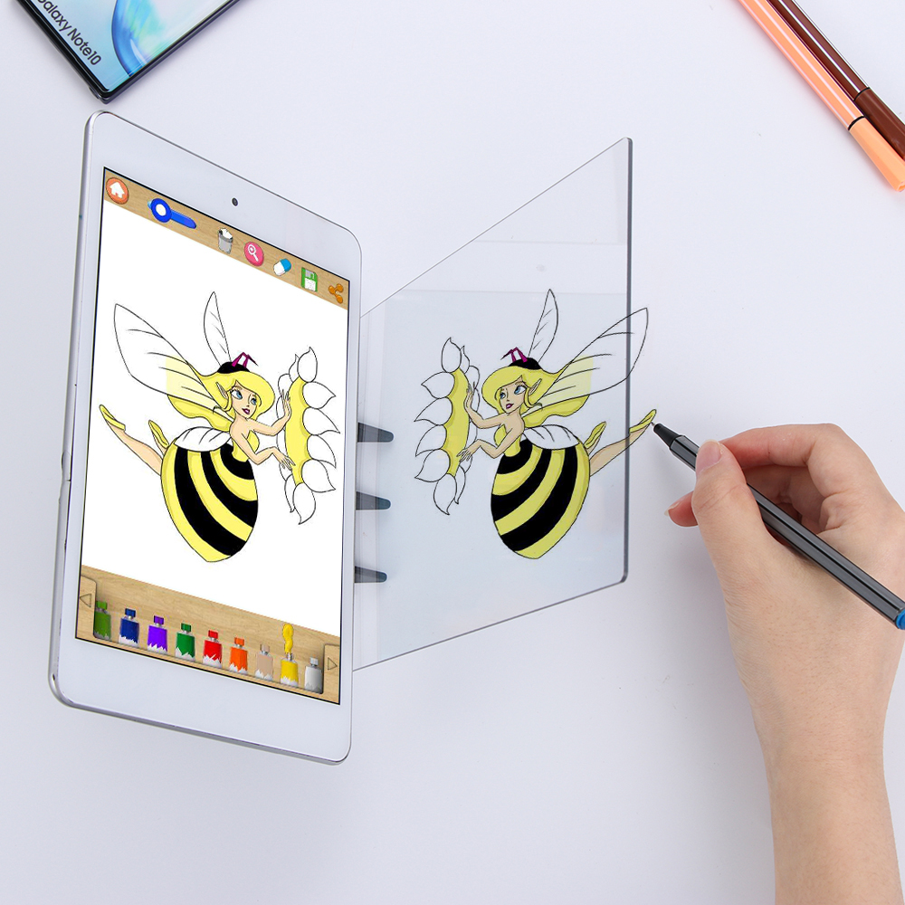 Tấm bảng phản chiếu quang học giúp vẽ tranh sơn màu dễ dàng