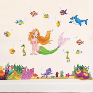 Decal dán tường nàng tiên cá - hpmjm7292 zooyoo