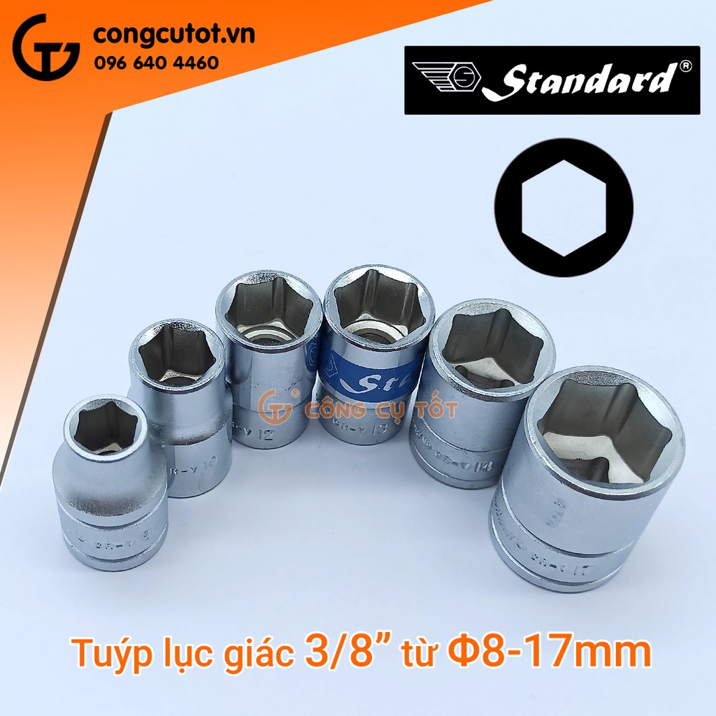 Tuýp lục giác 3/8 Standard dài 28mm