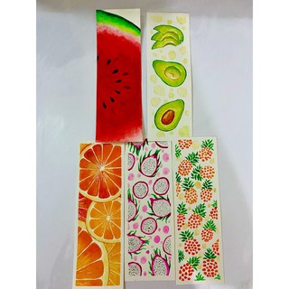 Bộ bookmark vẽ tay hoa quả (5c)