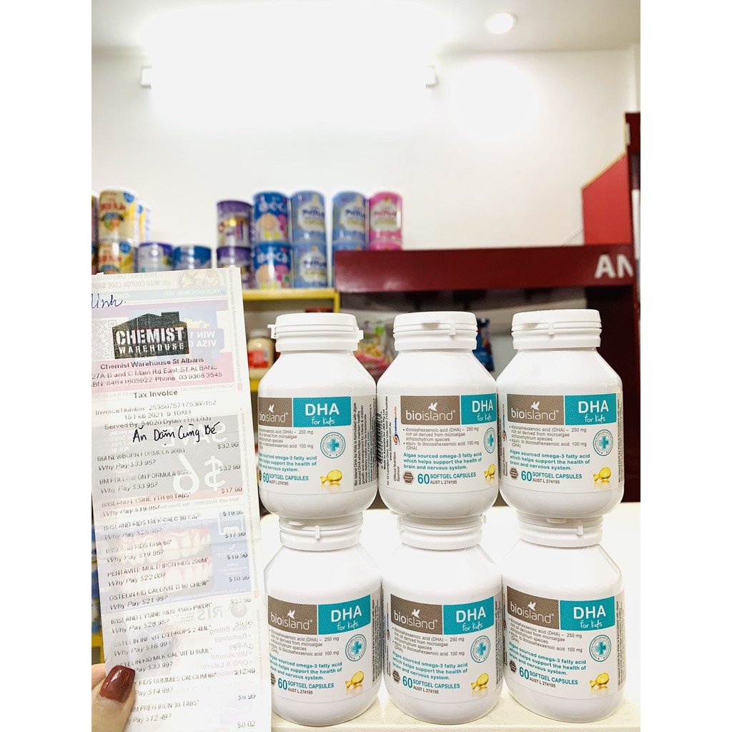 DHA Bioisland vitamin dầu cá omega 3 thực phẩm chức năng thuốc bổ mắt não cho bé chính hãng 01263