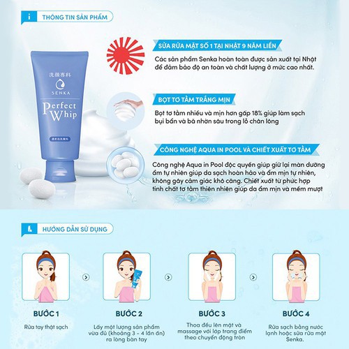 Sữa rửa mặt Senka Perfect Whip👉sữa rửa mặt tạo bọt senka | BigBuy360 - bigbuy360.vn