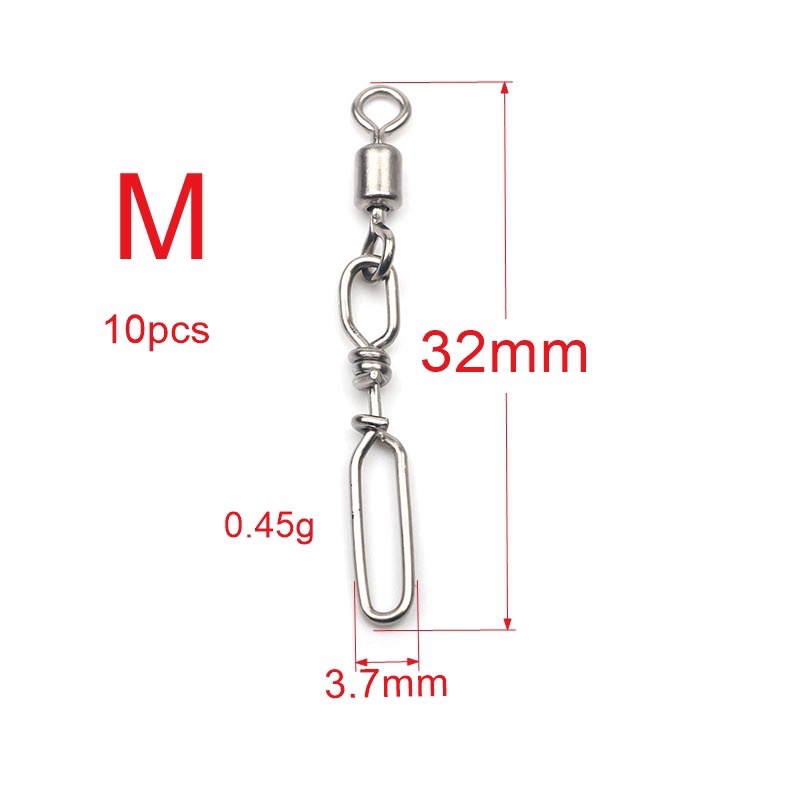 Khoá lure fuji siêu cứng bền bỉ 10 cái 3 Size S/M/L