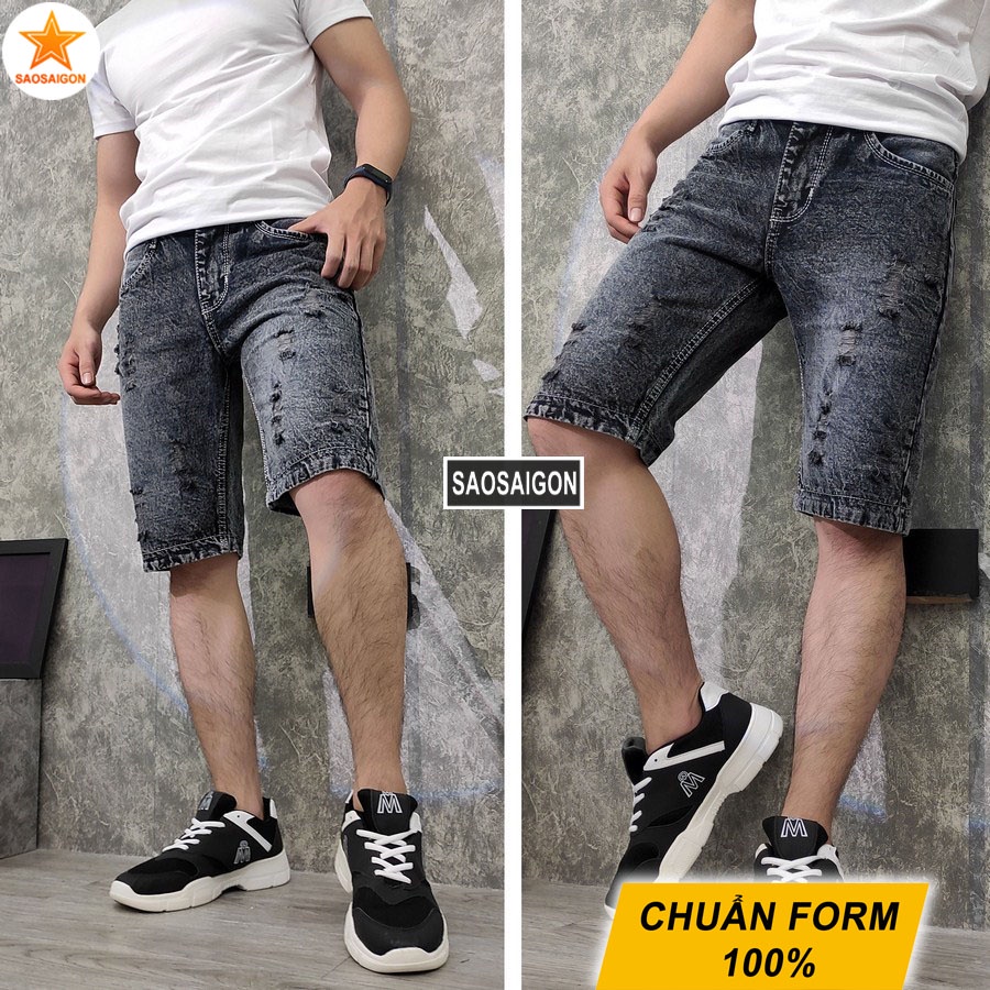 Quần short nam [ HÌNH THẬT ] jean đẹp chuẩn siêu bền SG415 Saosaigon