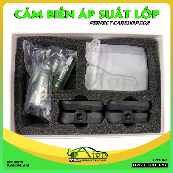 Cảm biến áp suất lốp CareUD PC02 van trong - bộ trung tâm đặt taplo sạc năng lượng mặt trời