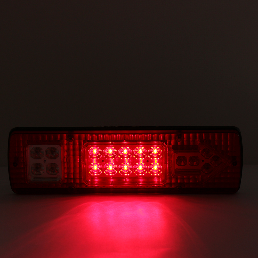 1 Đèn Tín Hiệu Đuôi Xe 12V RV ATV 19LED Màu Trắng Hổ Phách Chống Nước Cho Xe Tải