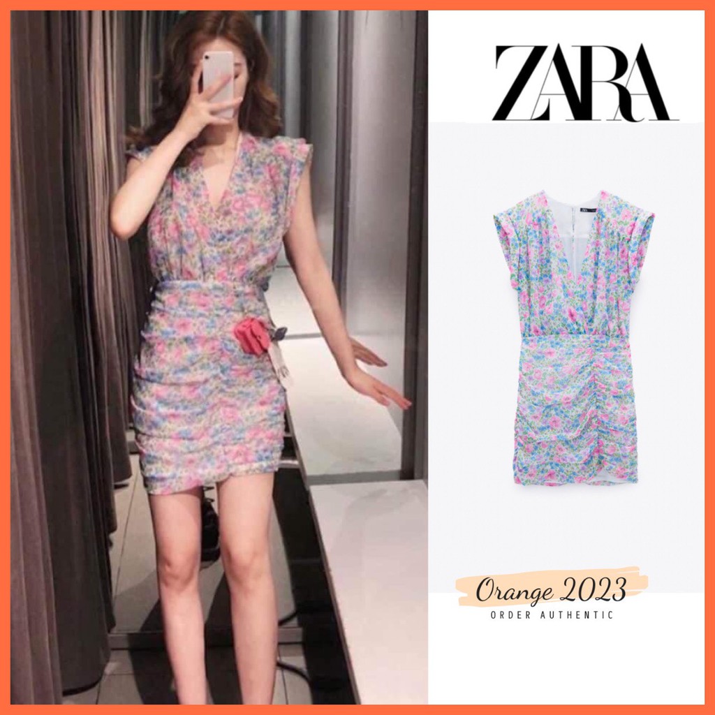 [Mã WASKT304 giảm 15% tối đa 30K đơn 99K] Zara - Váy hoa voan Zara siêu đẹp