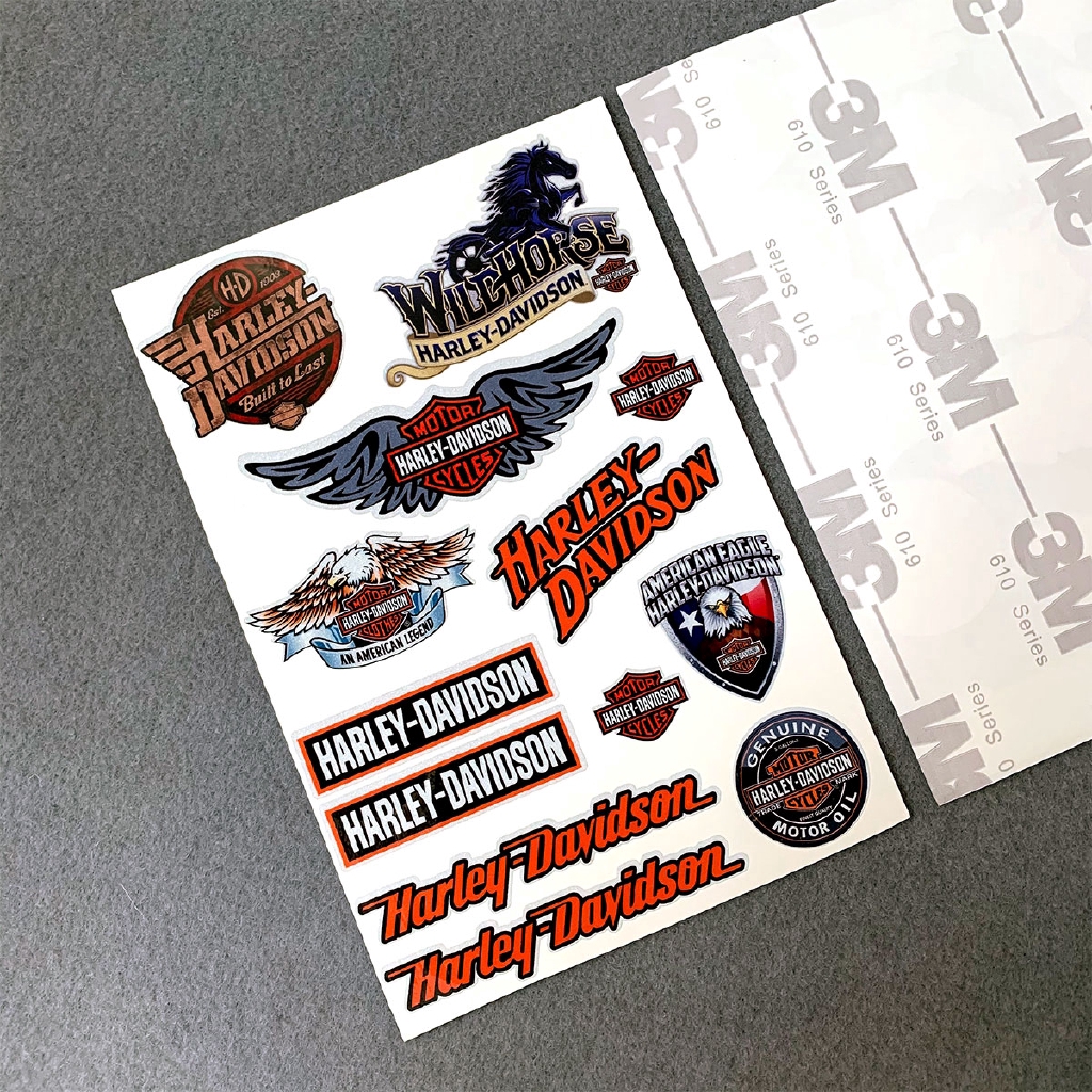 Miếng Dán Logo Harley-Davidson Trang Trí Xe Mô Tô