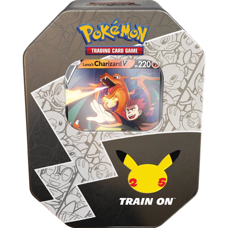 Hộp thiếc Pokemon TCG - Celebrations Lance’s Charizard V (tin)