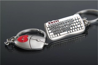 Móc Khoá Đôi Bàn Phím và Chuột