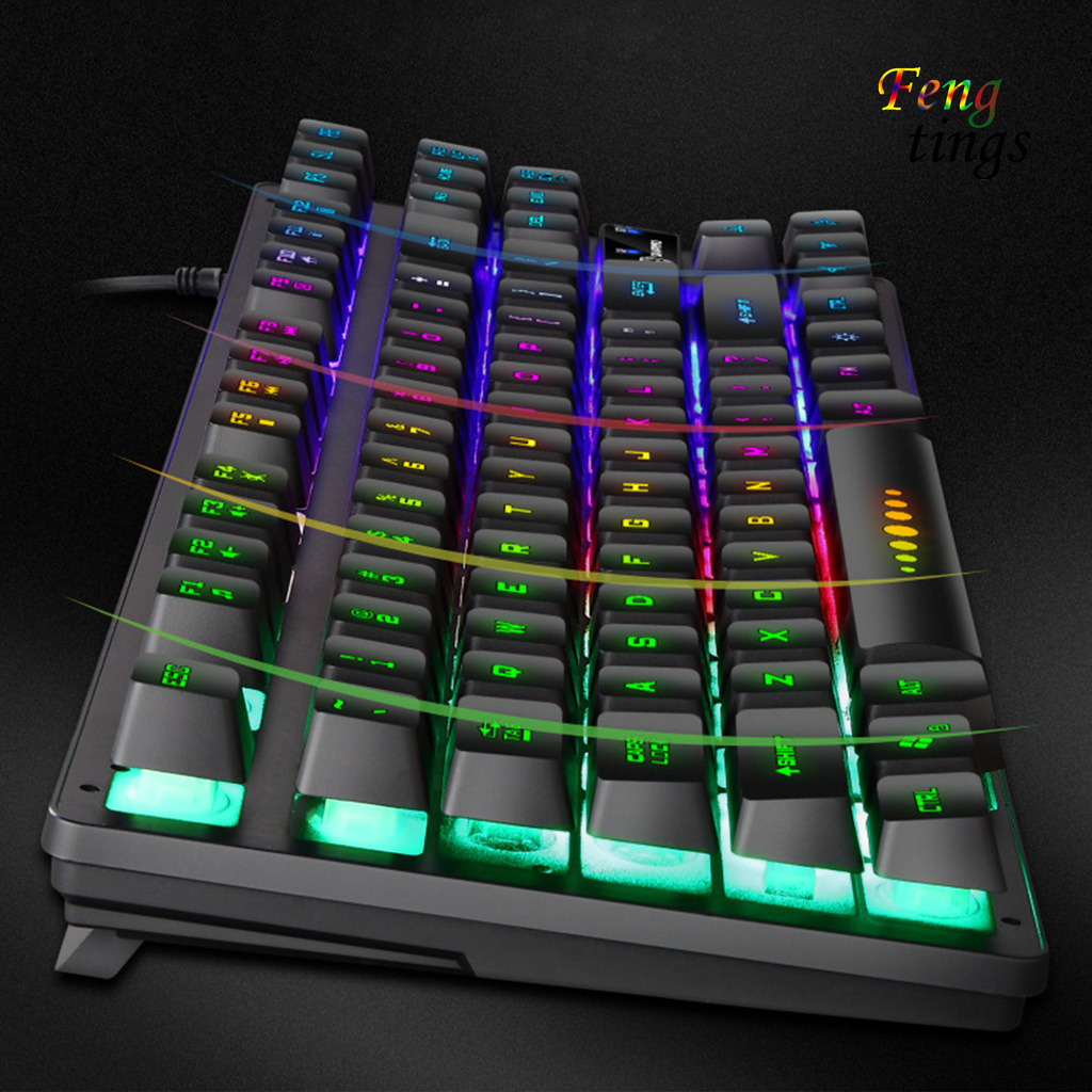 Bàn phím cơ chơi game GK-10 87 phím có đèn nền nhiều màu sắc cho laptop/ máy tính để bàn