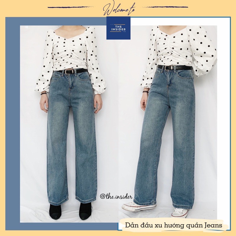 Quần bò Quần jeans Q1681ti ống suông