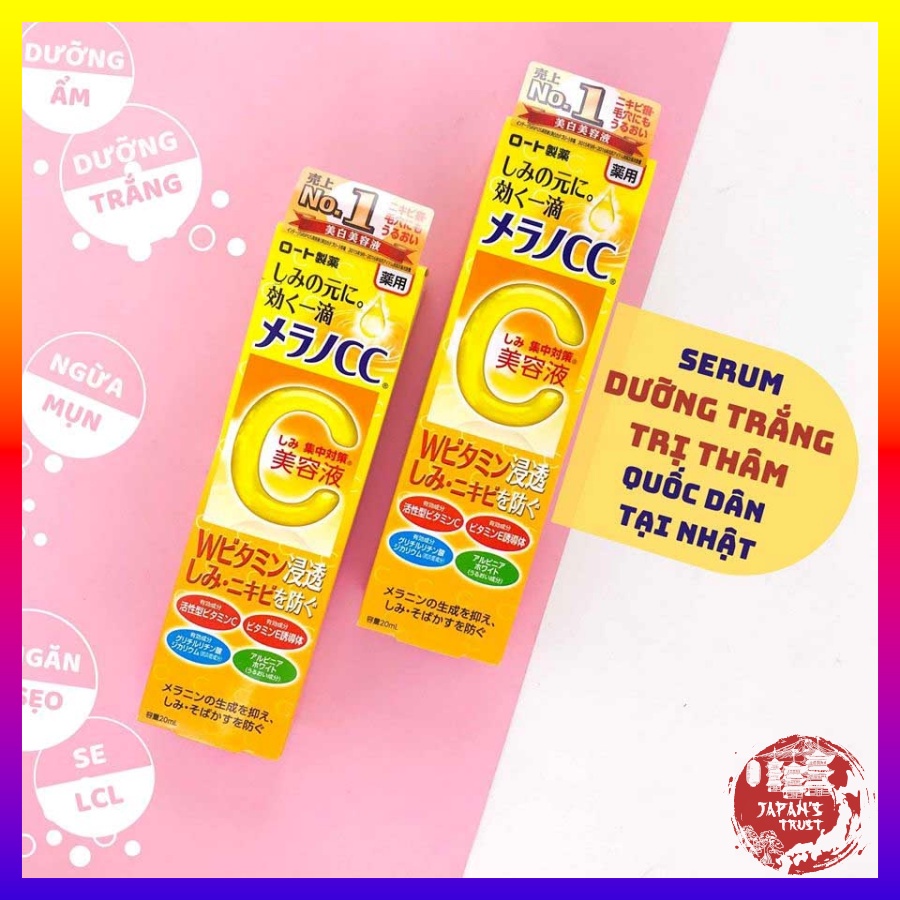 [Hàng Nhật] Tinh chất Serum Melano CC 20ml dưỡng sáng da, giảm thâm nám - Serum Vitamin (Japan)