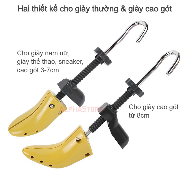 Cây Nới Rộng Giầy, Dụng Cụ Nong Giày Đa Năng Tùy Chỉnh Size Nam Nữ Dùng Cho Phiên Bản Giày Thường Và Cao Gót (PKG09)