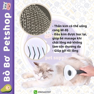 LƯỢC CHẢI LÔNG CHO CHÓ MÈO CÓ NÚT BẤM