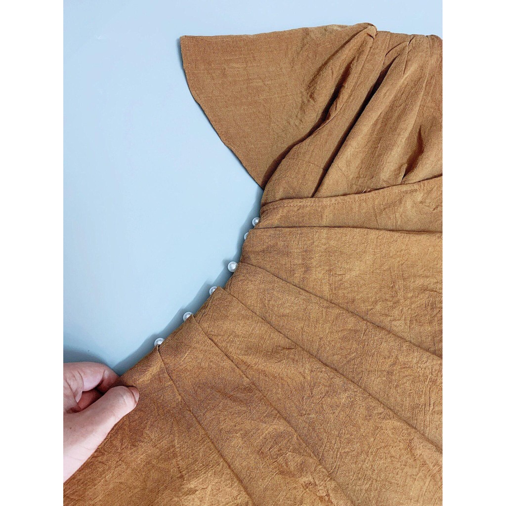 (50-95kg) Váy Bigsize đính cườm xếp eo cho các Nàng mập từ 50-95kg đi chơi, đi tiệc hoặc dạo phố | BigBuy360 - bigbuy360.vn