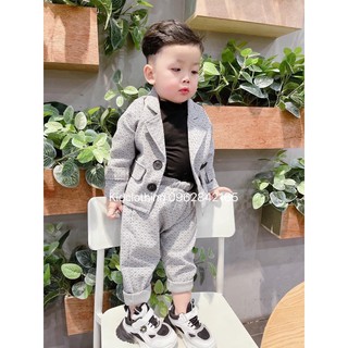 xa kho - Set vest 3ct chấm xám cho bé trai