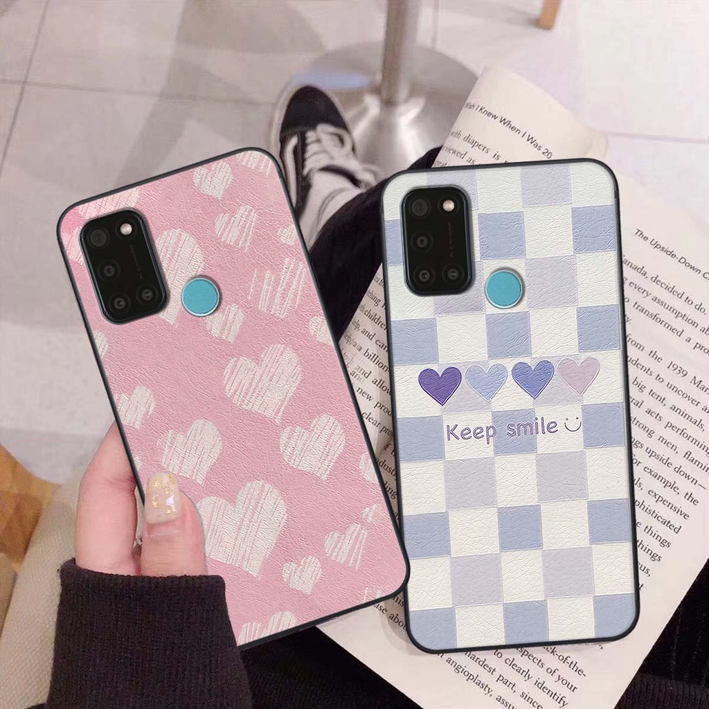 Ốp Realme C17 / 7i caro trái tim cá tính, thời trang siêu đẹp, siêu phong cách