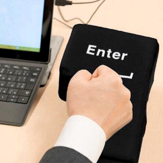 Gối xả stress hình nút Enter dễ thương