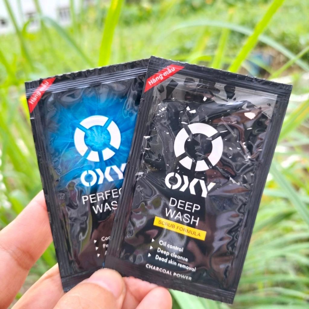 Combo 10 gói Sữa rửa mặt than hoạt tính có hạt sạch nhờn Oxy Deep 3g- HÀNG CHÍNH HÃNG