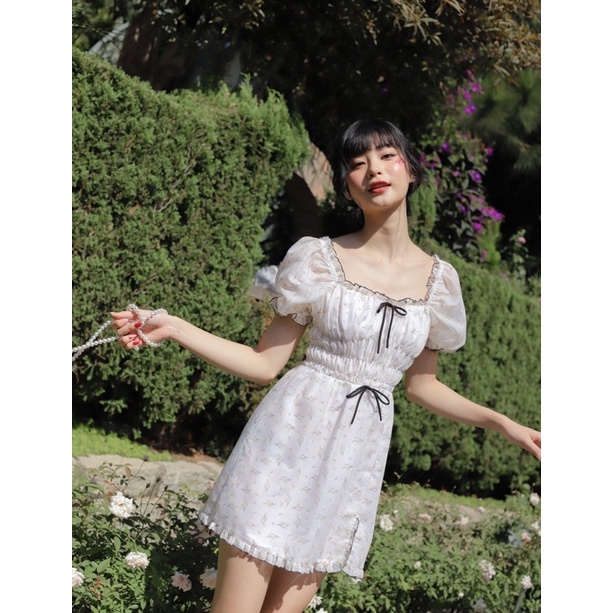 Đầm alice tay phồng