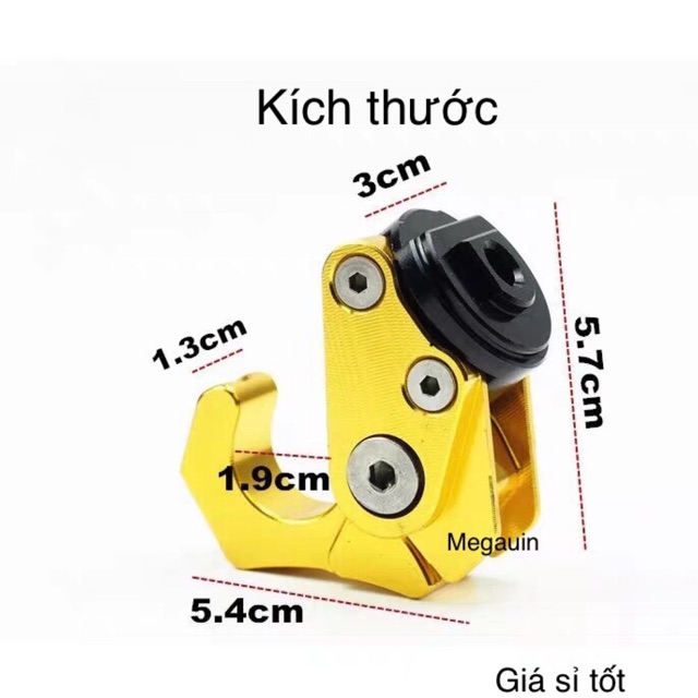 Móc Treo Đồ BIKER Gắn Xe VARIO,CLICK,VISION Nhôm CNC .......Mọi Loại Xe Máy - Phụ Kiện Mall