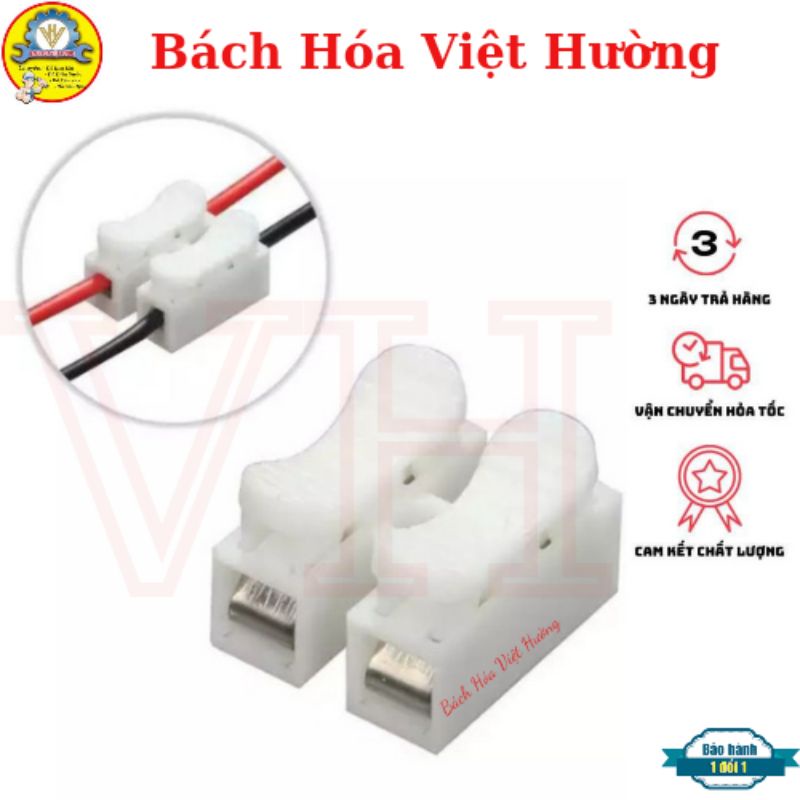 Combo 10 cút nối nhanh dây điện, kẹp nối dây đôi, jack cầu đấu kẹp nhanh 2 pha chỉ 1s - Bách Hóa Việt Hường