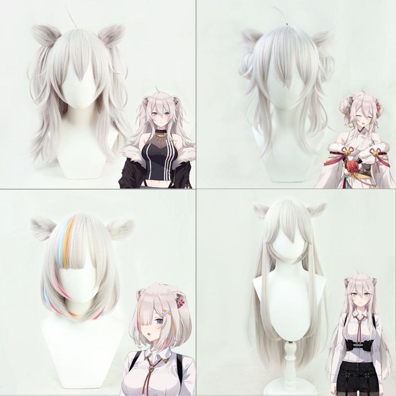 Tóc Giả Hóa Trang Freeman Vtuber Hololive Shishiro Botan Bằng Sợi Tổng Hợp Chịu Nhiệt