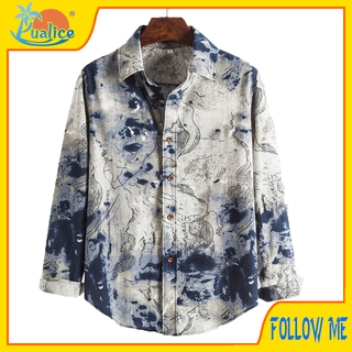 Men's long sleeve Floral Shirt222