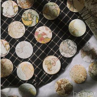 Set 46 miếng sticker địa lý vintage