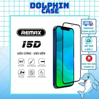 Kính cường lực iphone 15D Remax Full 6/6plus/6s/6splus/7/7plus/8/8plus/x/xr/xs/11/12/13/pro/max/plus/promax Dolphin Case