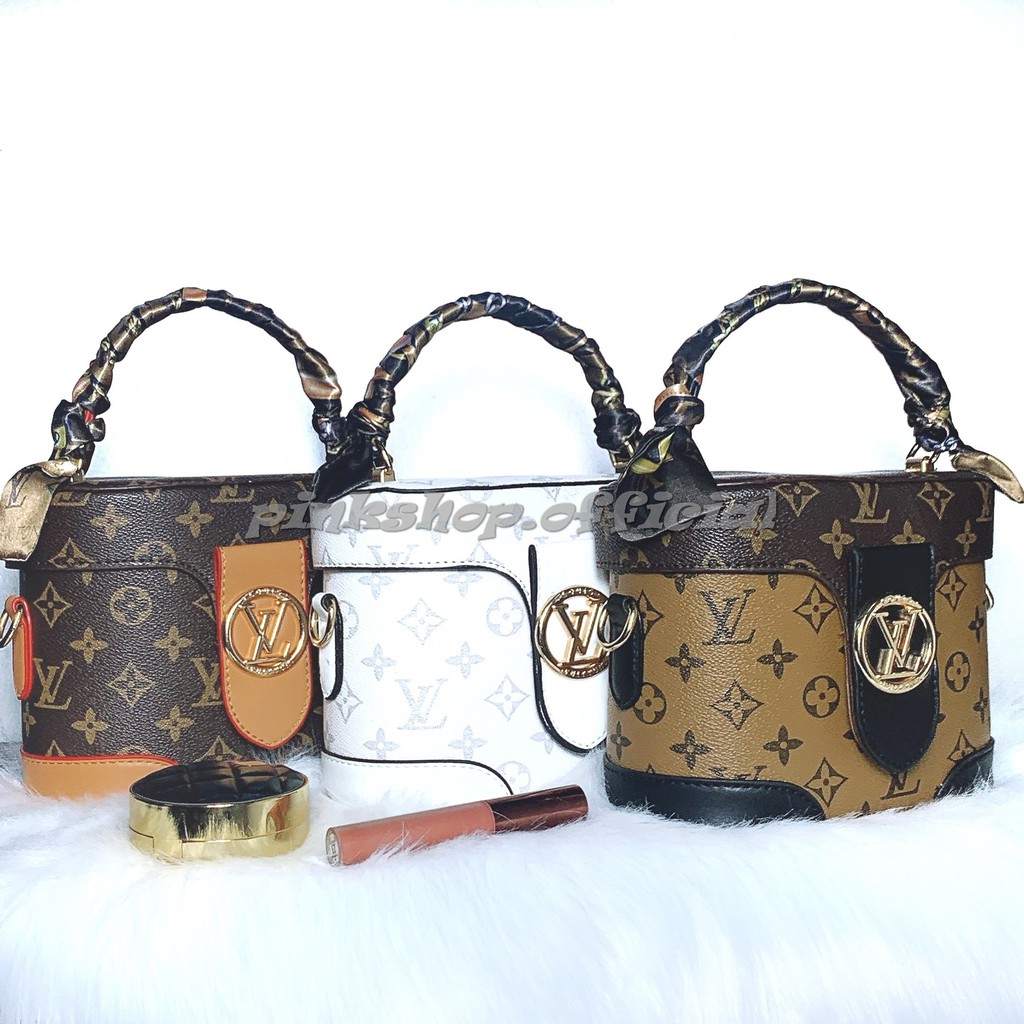 Túi xách nữ cao cấp hàng chuẩn super , Túi đeo chéo nữ hộp tròn kèm dây da full box Pink Shop TSPS25 | BigBuy360 - bigbuy360.vn