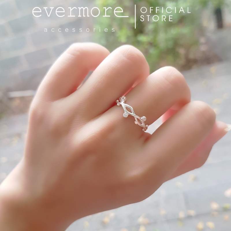 Nhẫn bạc S925 EVERMORE, nhẫn bạc lá liễu willow thanh lịch, minimalism - N062