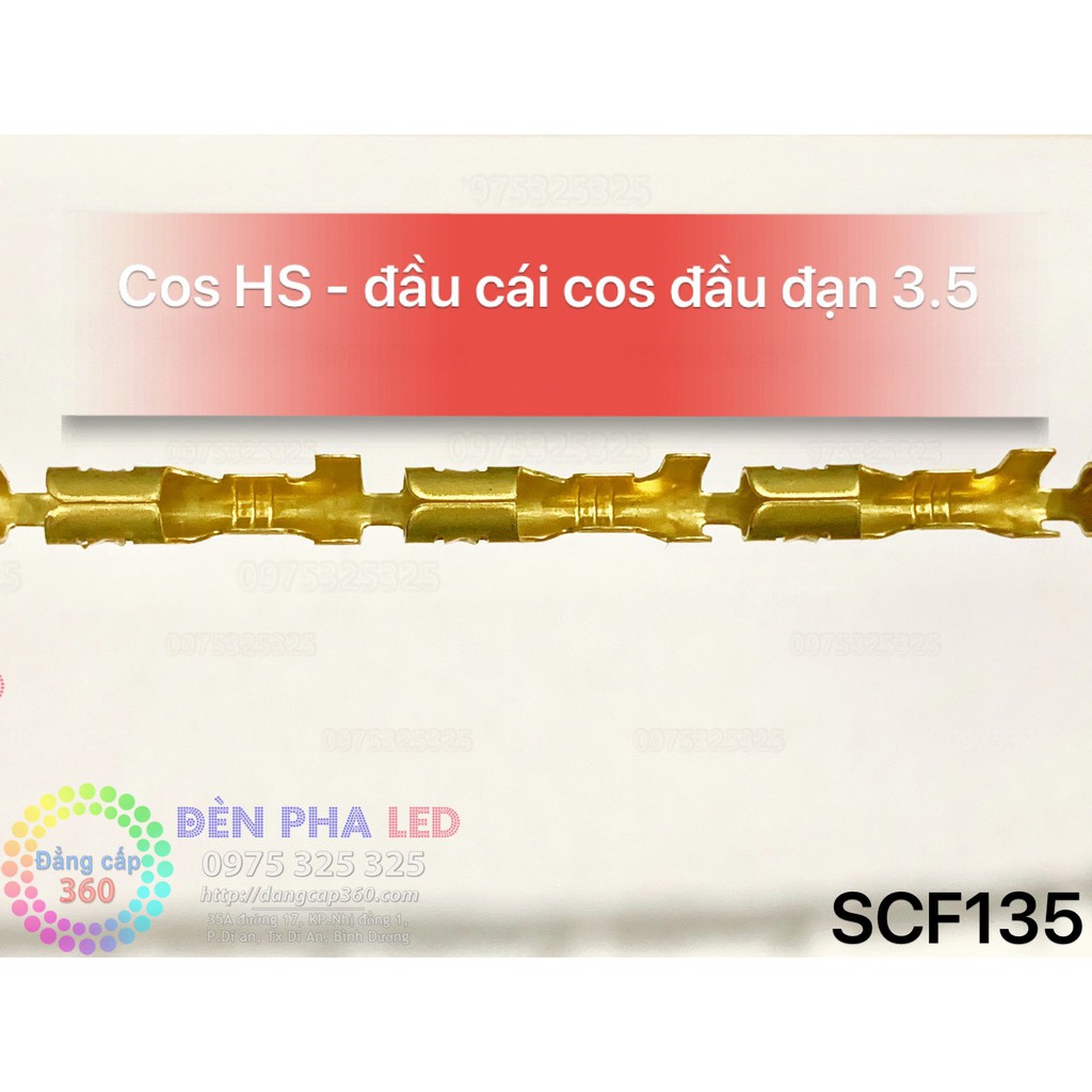 100 đầu Cos CÁI của cos đầu đạn 3.5 - Đầu cos HONDA YAMAHA sử dụng trên xe - cốt dày - cứng cáp - hàng HS Đài Loan