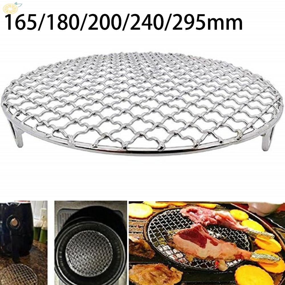 Giá lưới nướng BBQ hình tròn bằng thép không gỉ tiện lợi
