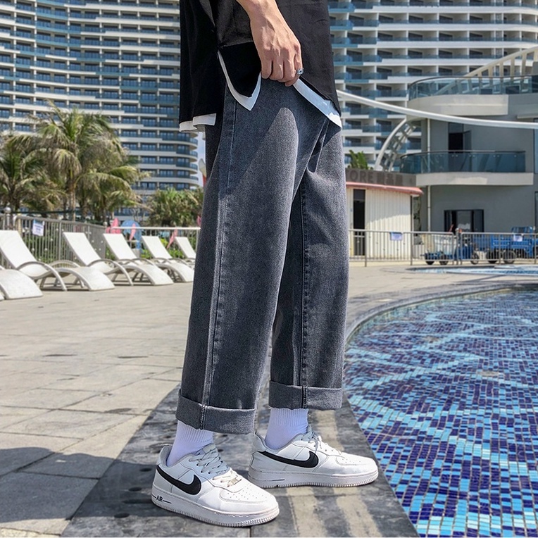 Quần jean baggy đen dành cho Nam nữ dáng suông rộng HOTTREND 2022 PATADOSHOP