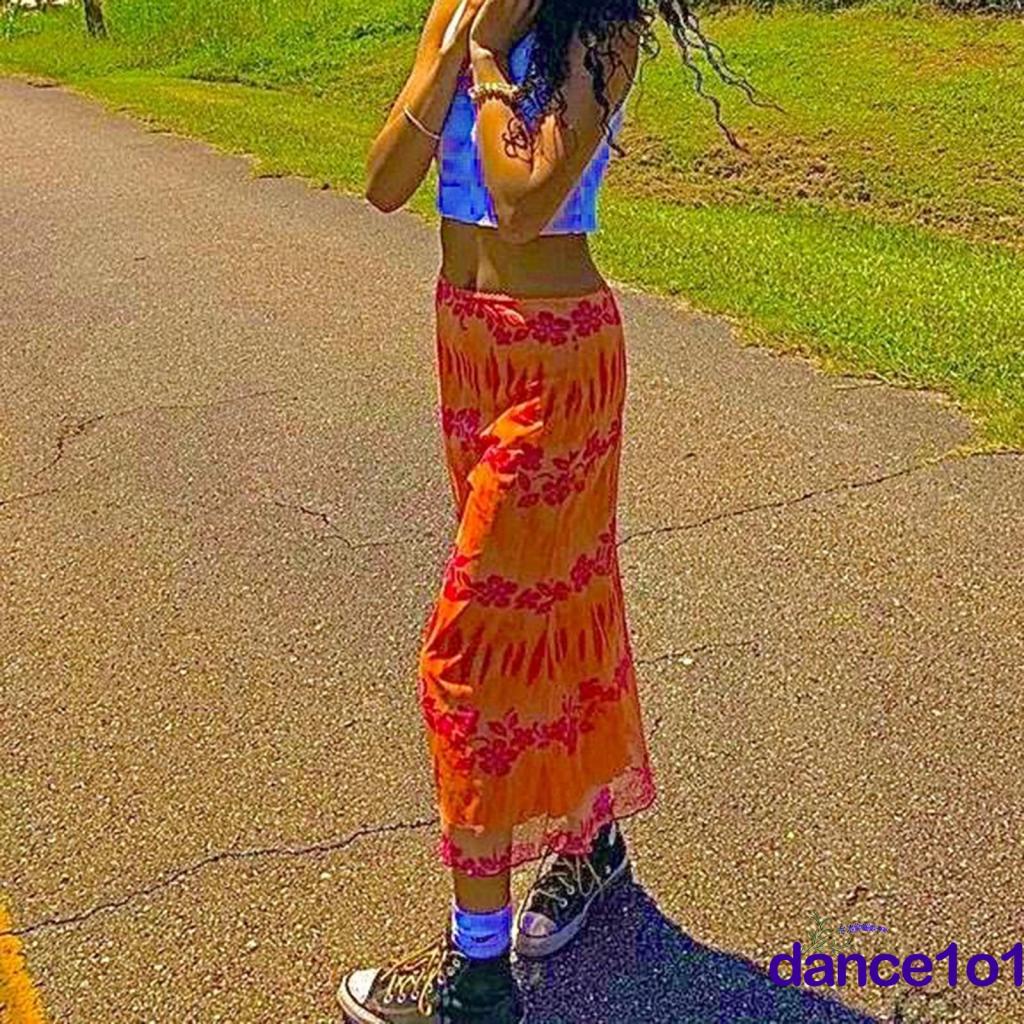 Chân váy hoa phong cách Bohemian kiểu dáng thời trang cho nữ