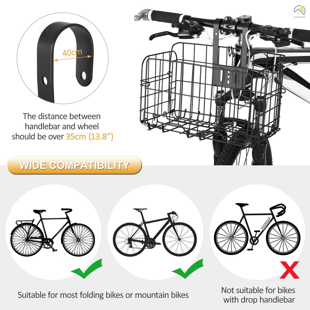 Giỏ xe đạp bằng thép không gỉ có thể gấp gọn tiện lợi