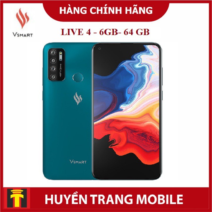 Điện thoại Vsmart Live 4 - 6GB- 64GB- Hàng chính hãng- Bảo hành 18 tháng