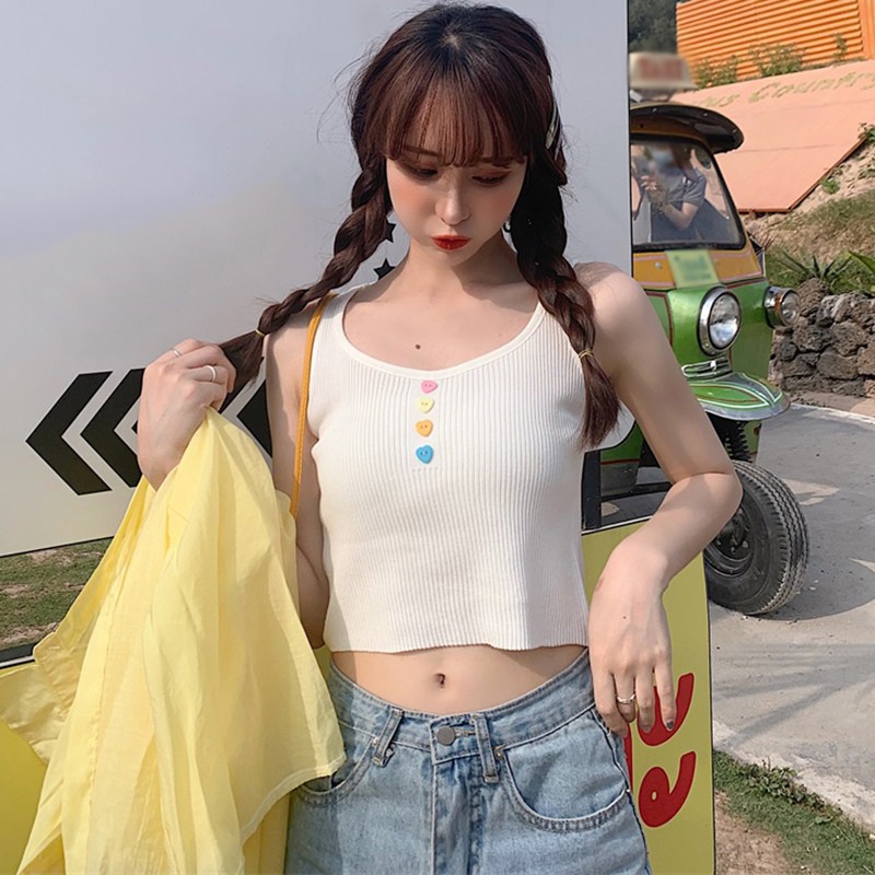 Áo Dệt Kim Phối Nút Thiết Kế Đơn Giản Hợp Thời Trang | BigBuy360 - bigbuy360.vn