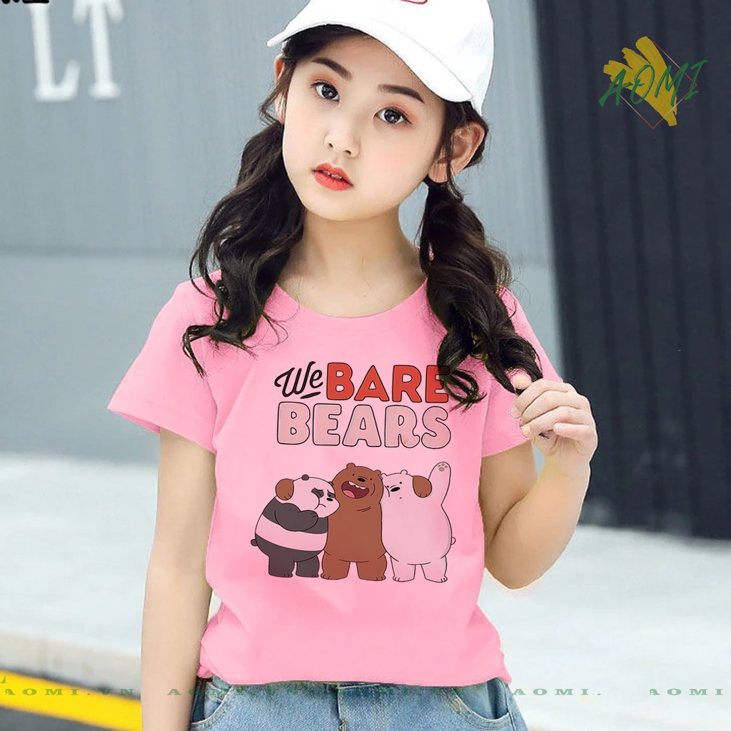 ÁO THUN GẤU WE ARE BEAR UNISEX  PHÔNG NAM NỮ GIA ĐÌNH CẶP ĐÔI CÓ SIZE TRẺ EM CHO BÉ TRAI GÁI AOMIVN