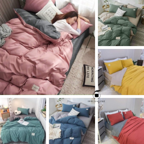 🍃 Chăn Ga Gối [CÓ CHĂN LÓT BÔNG THÔNG MINH] Cotton Basic đơn giản 🍃