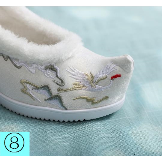 Giày Đế Dày Thêu Họa Tiết Phong Cách Trung Hoa Cổ Điển