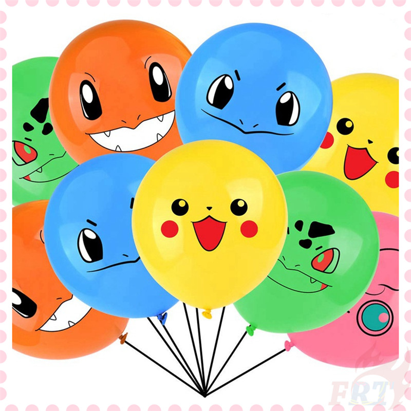 Bong bóng pokemon Pikachu/Charmander/Bulbasaur 12inch dùng trang trí bữa tiệc sinh nhật