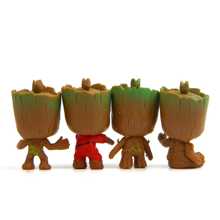 Set 4 Mô Hình Nhân Vật Groot Trong Guardians Of The Galaxy Độc Đáo